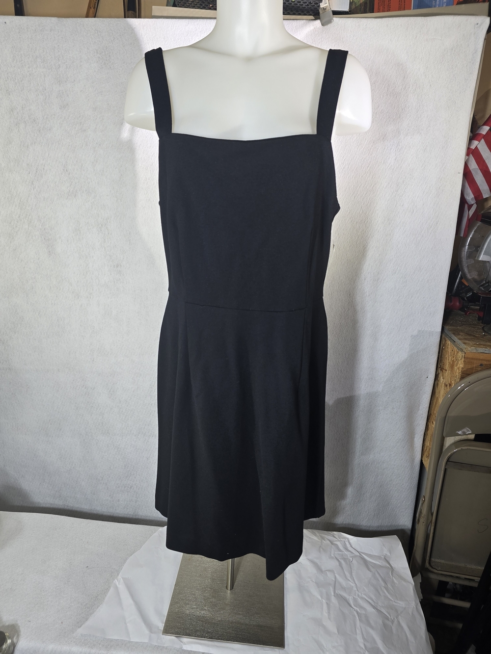 Classic Black Square-Neck Women's Dress By On 34th. Size 12